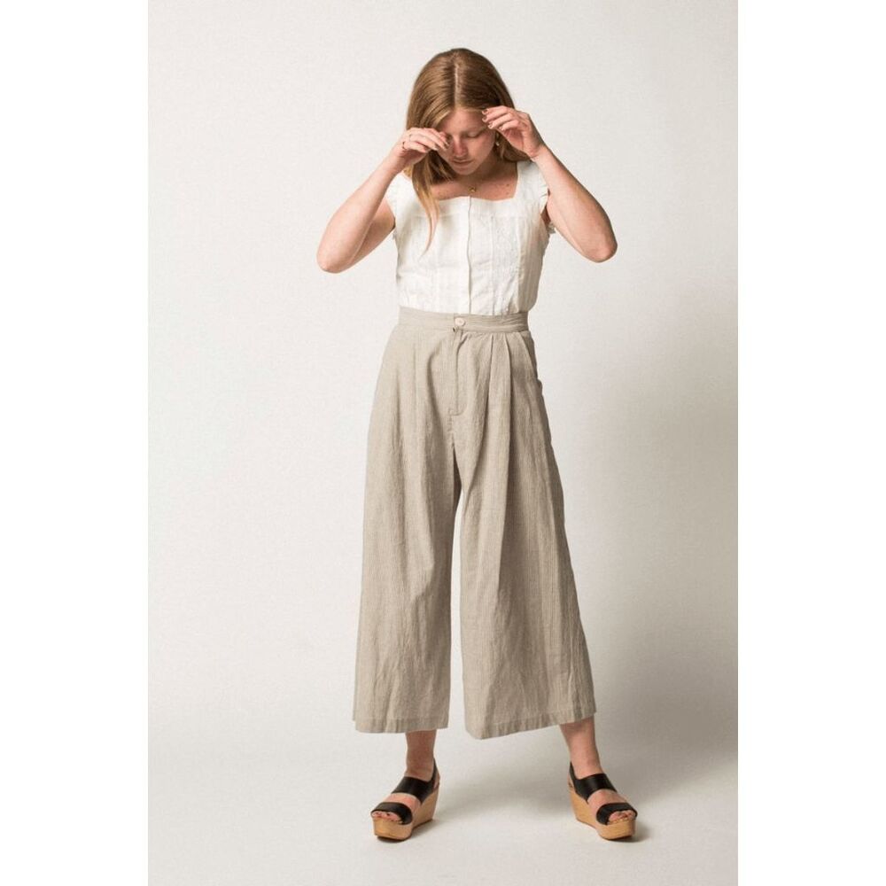 Esby Cream Wide Leg Pants